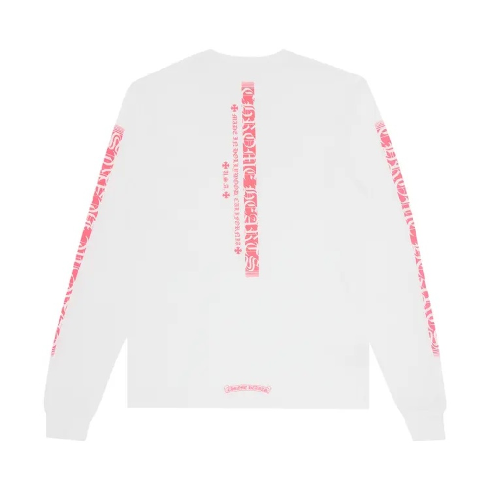 Chrome Hearts Made In Hollywood Long-Sleeve Tee 'White/Pink'
